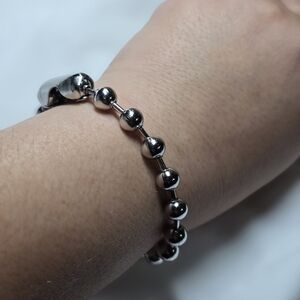 Elegant Silver Beaded Bracelet